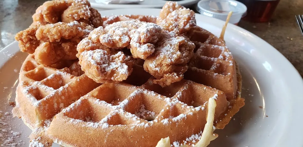 Chicken and Waffle & Spicy Honey